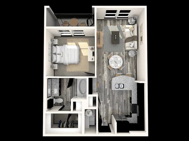 1 Bed • 1 Bath 3106 floor plan
