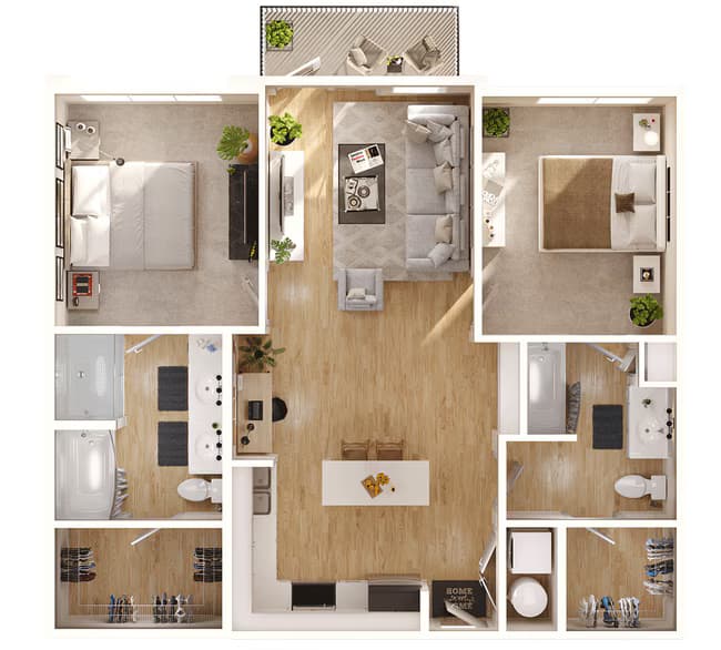 B2 1-1330 floor plan
