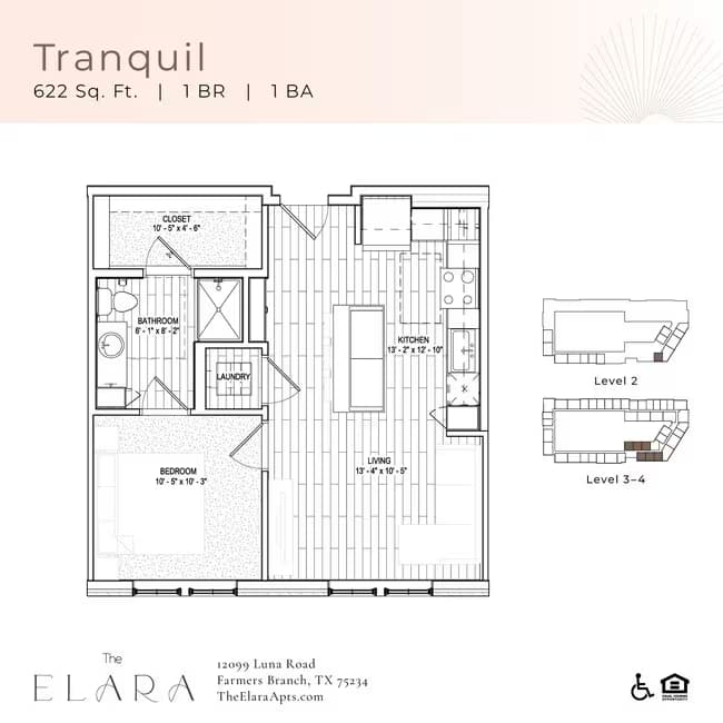 1 Bed • 1 Bath 468 floor plan