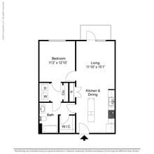1 Bedroom - A1 1218 floor plan