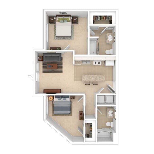 2 Bedroom - B5 1254 floor plan