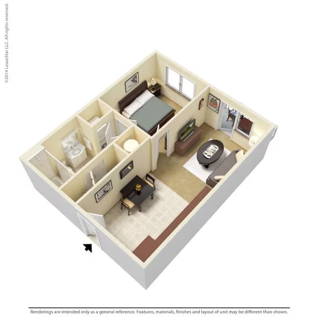 Studio - E1 1381 floor plan