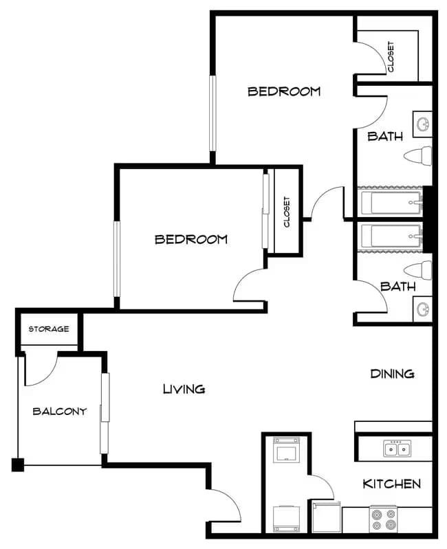 Hickory 611 floor plan
