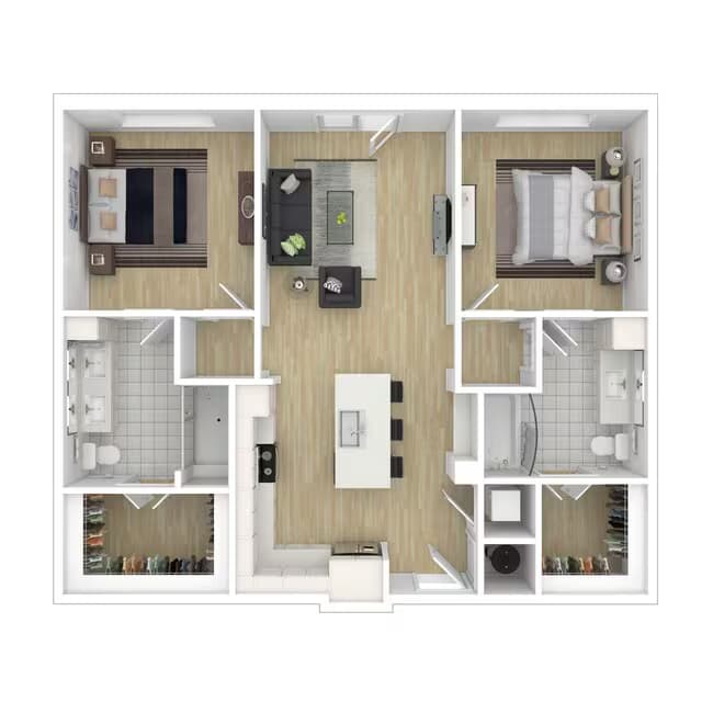 2 Beds • 2 Bath 3173 floor plan