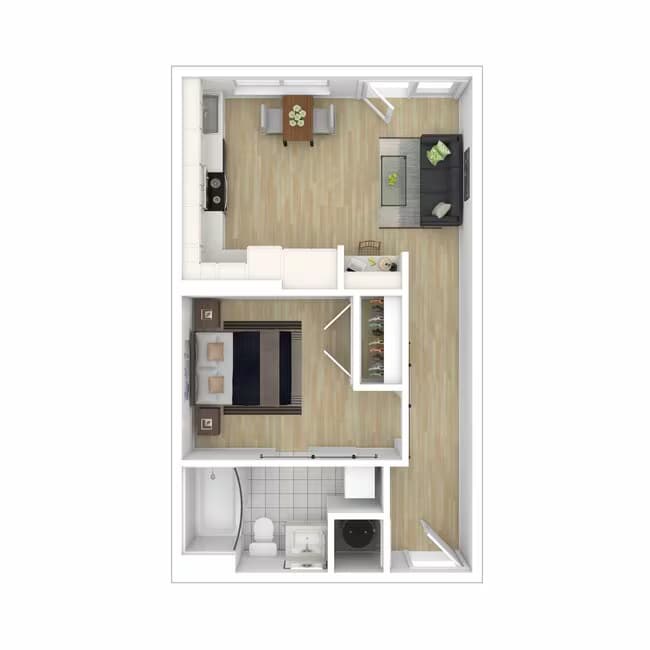 1 Bed • 1 Bath 1150 floor plan
