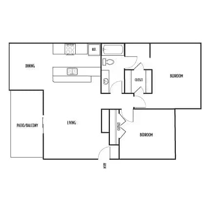 Unit 26-P-2602 26-P-2602 floor plan