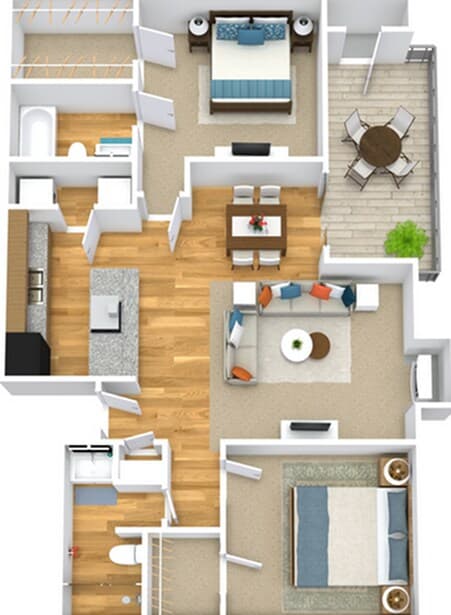 B2 4-416 floor plan