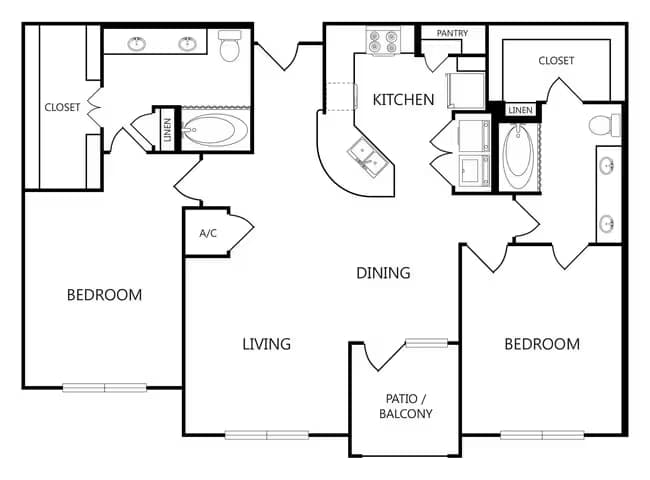 Unit 1141 1220 floor plan
