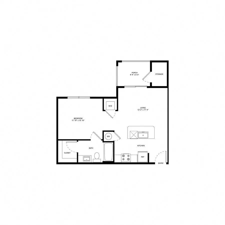 Studio • 1 Bath 2402 floor plan