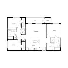 3 Beds • 2 Bath 1222 floor plan