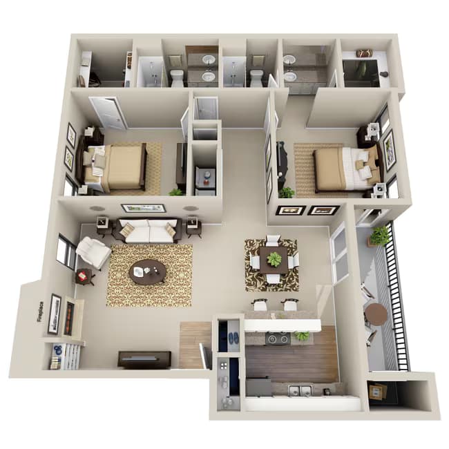 Unit 1024 1024 floor plan