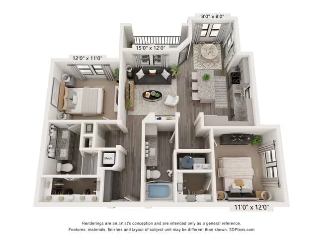 Unit 4116 4116 floor plan