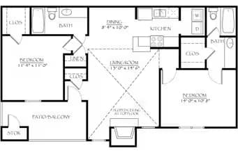 B3 Traditional A0908 floor plan