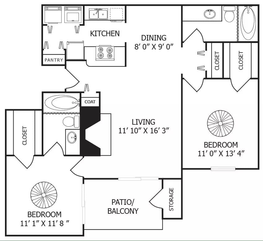 B1 303 floor plan