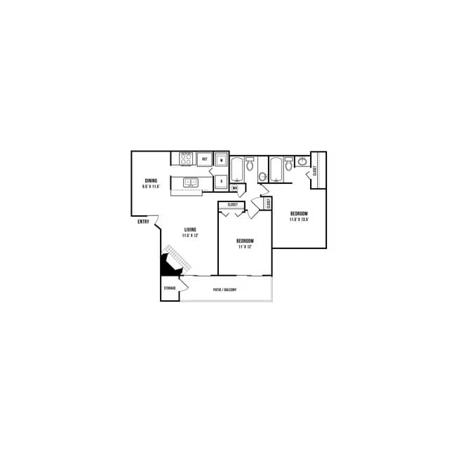 B1 Renovated 1805 floor plan