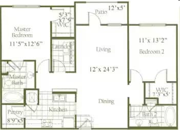 Unit 1221 1022 floor plan
