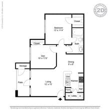 1 Bedroom - A4 2427 floor plan