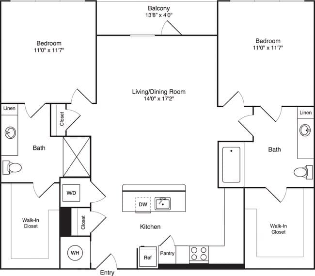 B4 1-306 floor plan