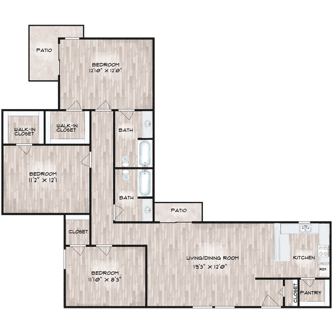 Unit 1921-7 1921-7 floor plan