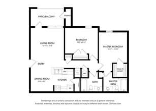 Two Bedroom 03303 floor plan