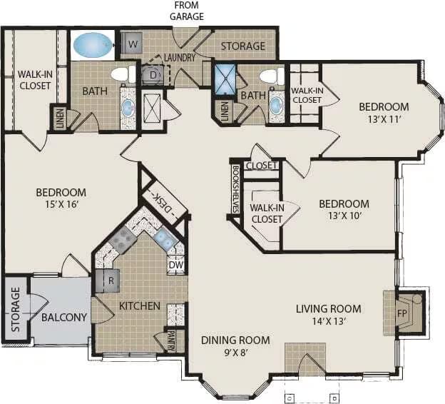 Unit 09103 14104 floor plan