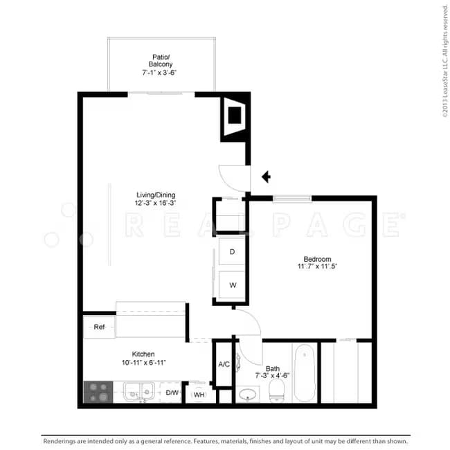 1x1 5104 floor plan