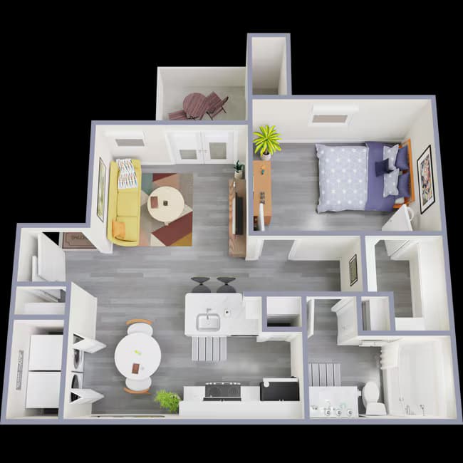 1 Bed • 1 Bath 0305 floor plan