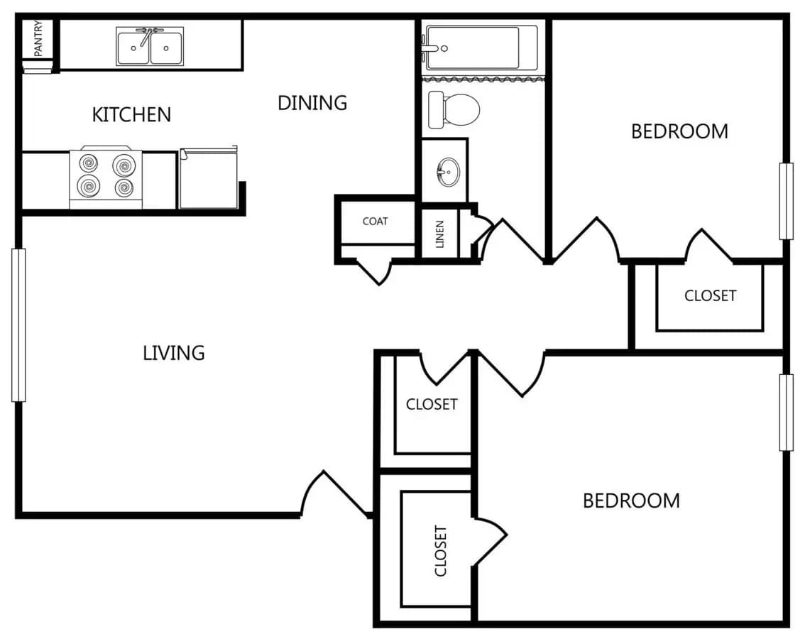 B 309 floor plan