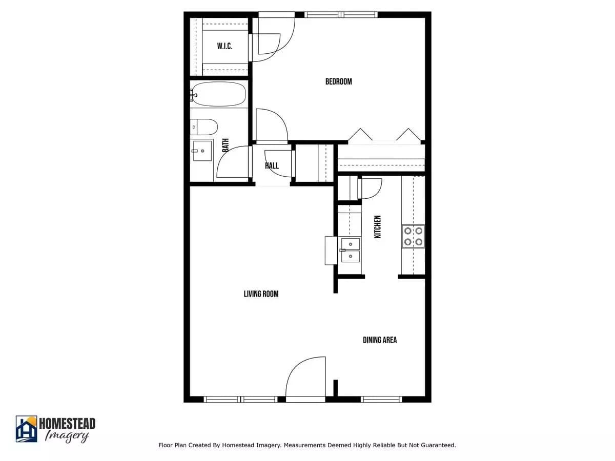 1 Bed • 1 Bath floor plan