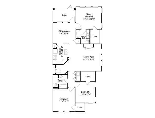 Oaks 3C2 0301 floor plan