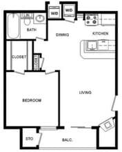 A2 1x1 3101 floor plan