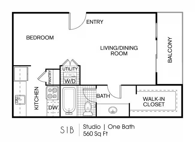 Studio • 1 Bath 4311 floor plan
