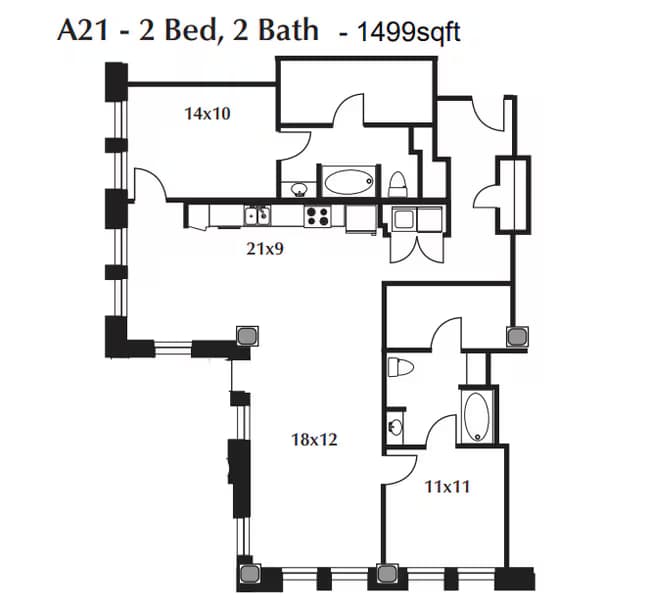 Unit 1102 1102 floor plan