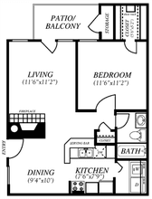 A1 - Income Restricted 1112 floor plan