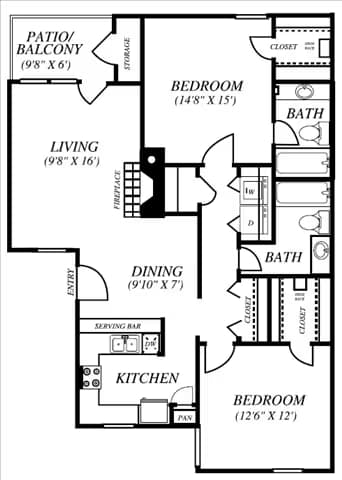 Unit 0301 0302 floor plan