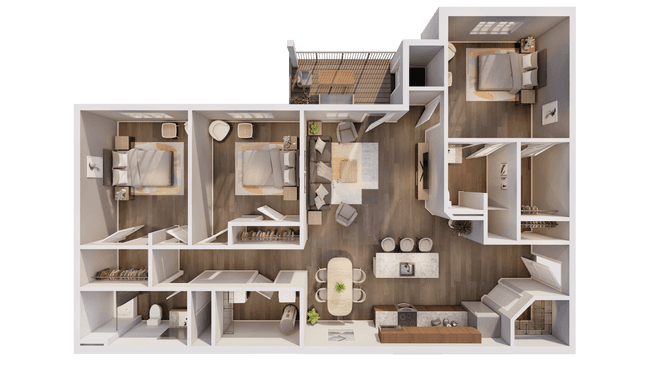 3 Beds • 2 Bath 5204 floor plan