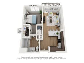 1x1 - A1 floor plan