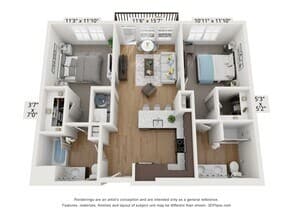 2x2 - B1 floor plan