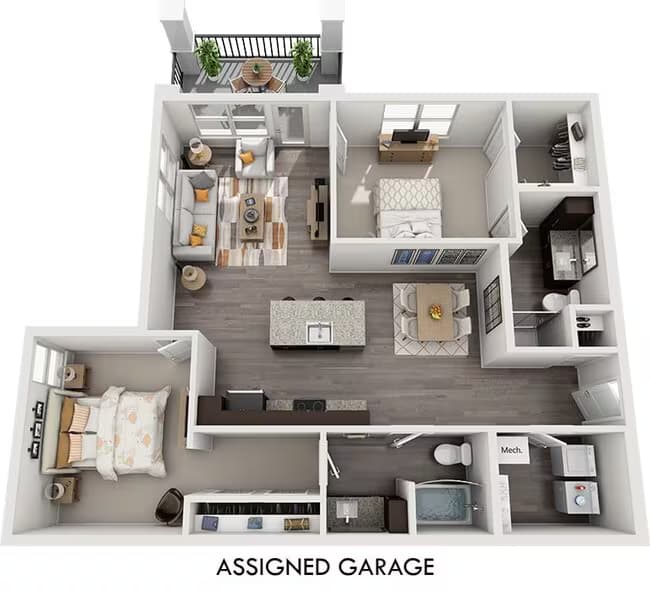 Lockhart with Assigned Garage 1121 floor plan