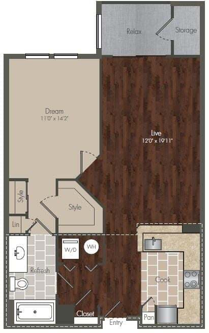Unit 04102 03103-H floor plan