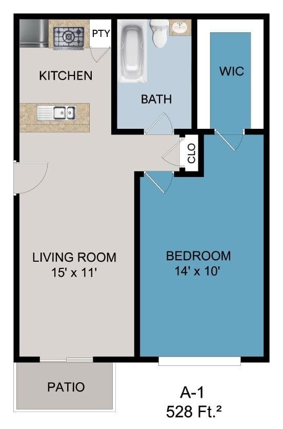 1/1 2601 floor plan