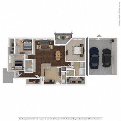 Lunar - with attached garages 3306 floor plan