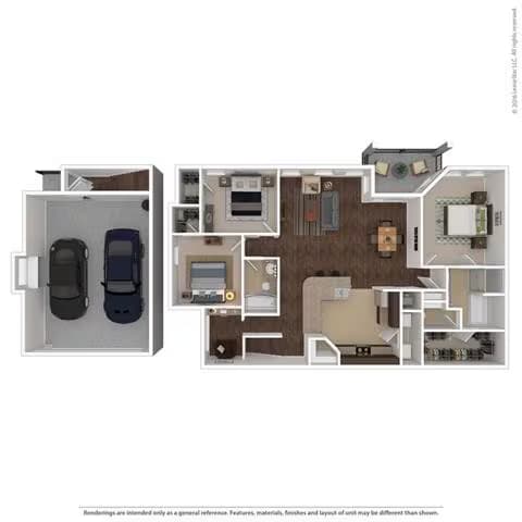 Nebula - with attached garages 1505 floor plan