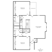 B2 Renovated 1304 floor plan