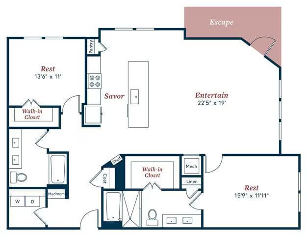 Unit 04211 04111 floor plan