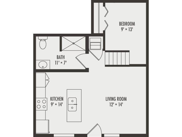 Unit Entire - One Bedroom Entire - One Bedroom floor plan