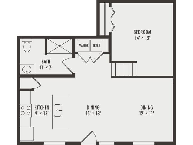 Unit Entire - One Bedroom Entire - One Bedroom floor plan