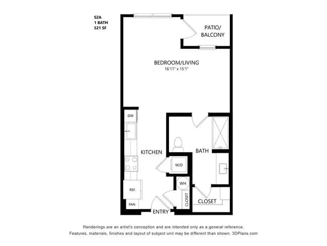 Unit 2206 3117 floor plan
