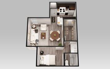 Upgraded- 0 Bedroom 1 Bath 361 floor plan