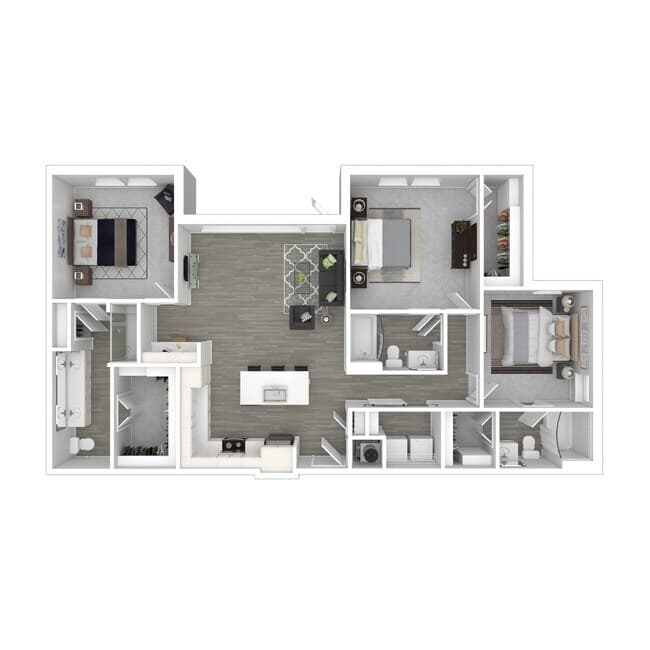3 Beds • 3 Bath 33102 floor plan